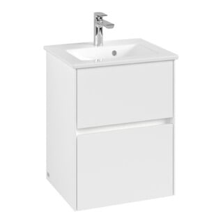 V&B Waschtischunterschrank Collaro 47,2x61x40,4cm, WT mi, LED 3,1W, wh. ma