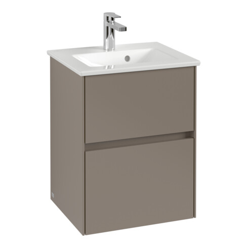 V&B Waschtischunterschrank Collaro 47,2x61x40,4cm, WT mi, LED 3,1W, wine r