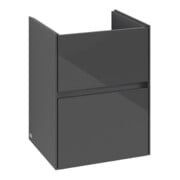 V&B Waschtischunterschrank Collaro 47,2x61x40,4cm, WT mittig, glossy grey-3