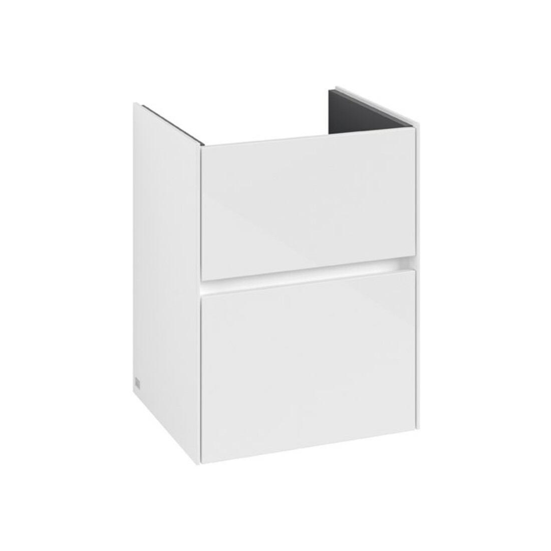 V&B Waschtischunterschrank Collaro 47,2x61x40,4cm, WT mittig, glossy white