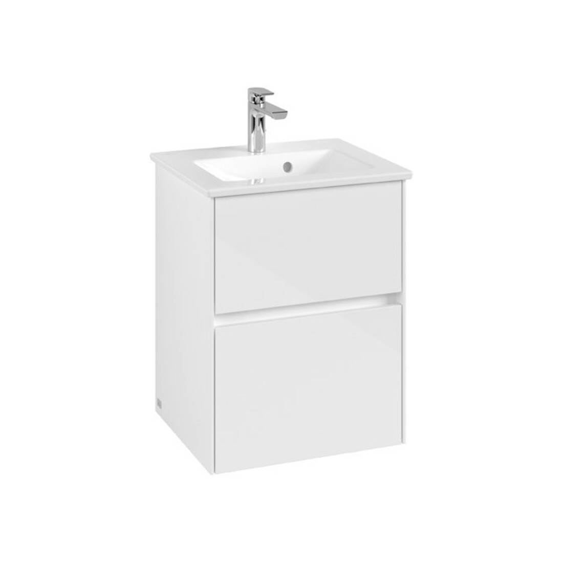 V&B Waschtischunterschrank Collaro 47,2x61x40,4cm, WT mittig, glossy white