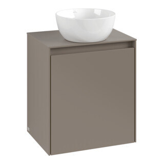 V&B Waschtischunterschrank Collaro 50x54,8x38cm, Waschtisch mittig, taupe