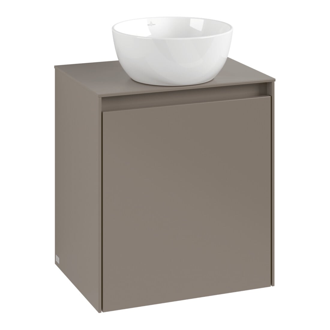 V&B Waschtischunterschrank Collaro 50x54,8x38cm, Waschtisch mittig, taupe