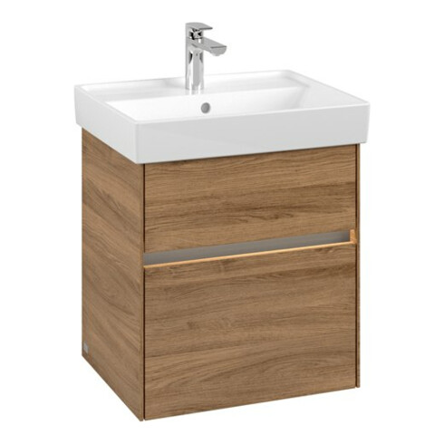 V&B Waschtischunterschrank Collaro 51x54,6x41,4cm, WT mi, LED, Kan Oa