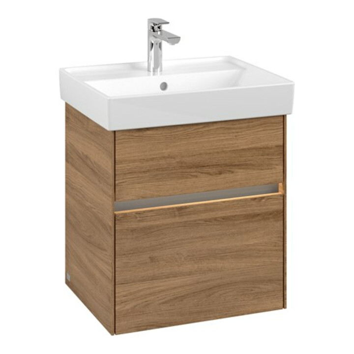 V&B Waschtischunterschrank Collaro 51x54,6x41,4cm, WT mi, LED, Kan Oa