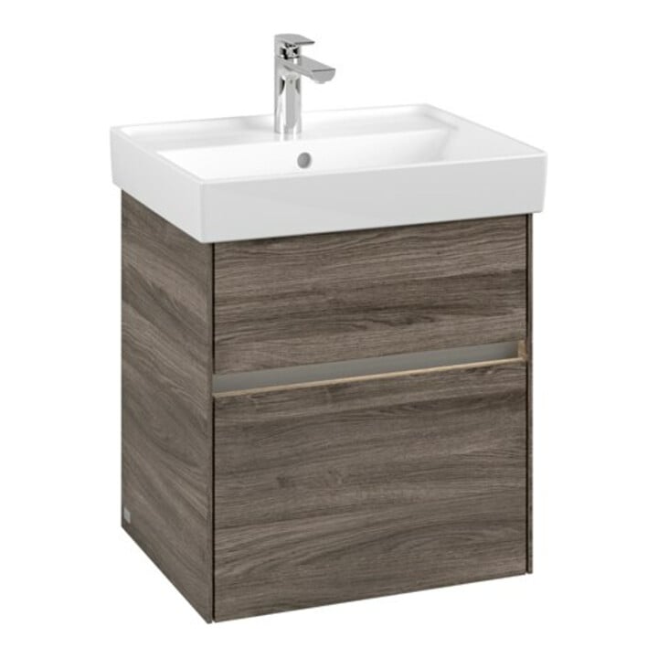 V&B Waschtischunterschrank Collaro 51x54,6x41,4cm, WT mi, LED, st. Oa