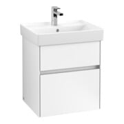 V&B Waschtischunterschrank Collaro 51x54,6x41,4cm, WT mi, LED, wh. ma-4