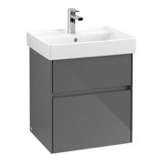V&B Waschtischunterschrank Collaro 51x54,6x41,4cm, WT mittig, glossy grey-3