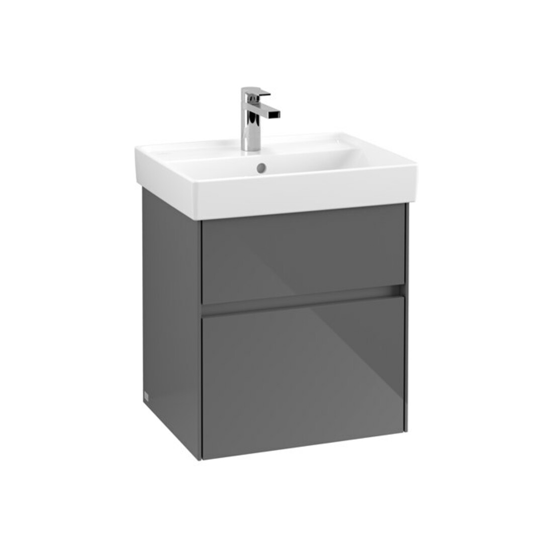 V&B Waschtischunterschrank Collaro 51x54,6x41,4cm, WT mittig, glossy grey