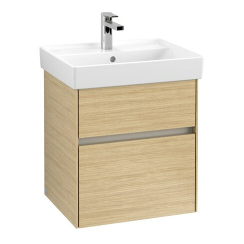 V&B Waschtischunterschrank Collaro 51x54,6x41,4cm, WT mittig, nordic oak