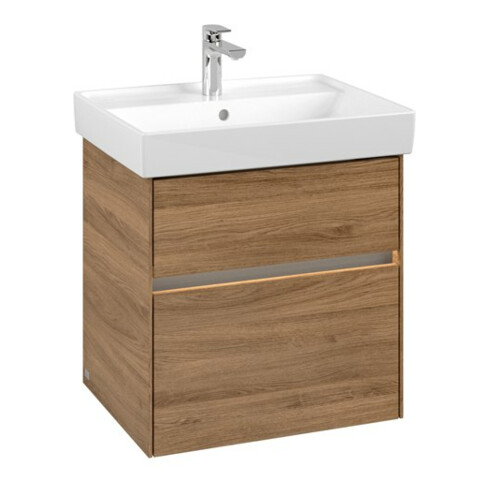 V&B Waschtischunterschrank Collaro 55,4x54,6x44,4cm, WT mi, LED, Kan Oa