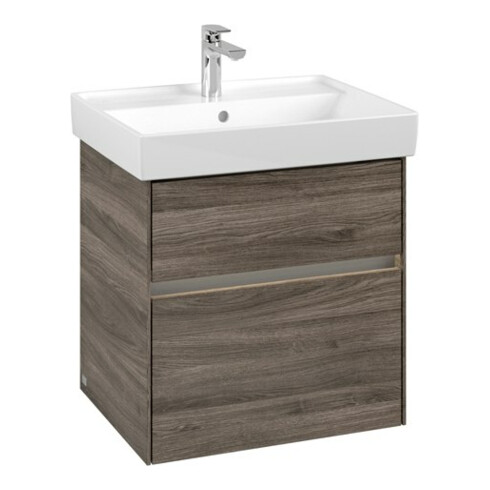 V&B Waschtischunterschrank Collaro 55,4x54,6x44,4cm, WT mi, LED, st. Oa