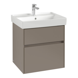 V&B Waschtischunterschrank Collaro 55,4x54,6x44,4cm, WT mi, LED, wine r