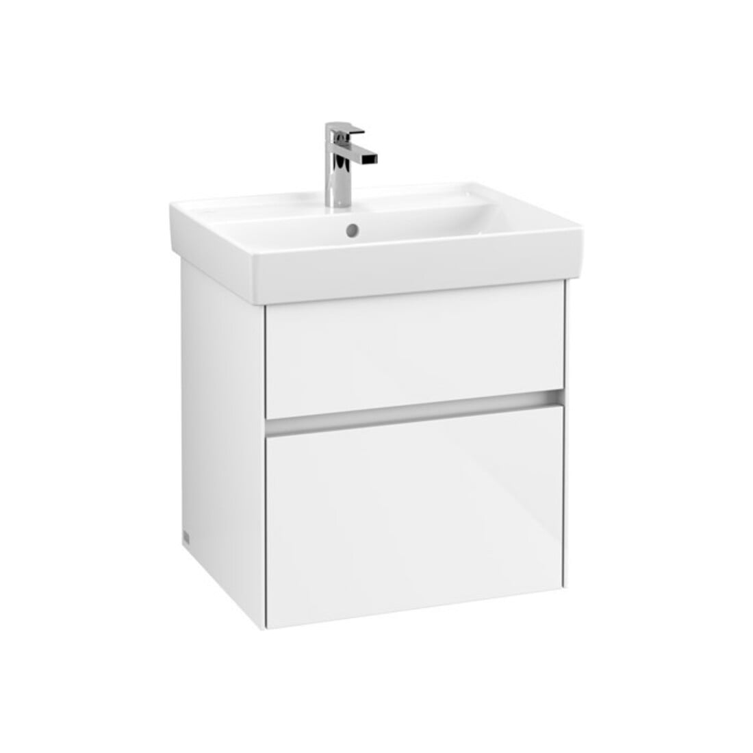 V&B Waschtischunterschrank Collaro 55,4x54,6x44,4cm, WT mit, glossy white