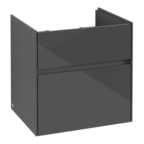 V&B Waschtischunterschrank Collaro 55,4x54,6x44,4cm, WT mittig, glossy grey