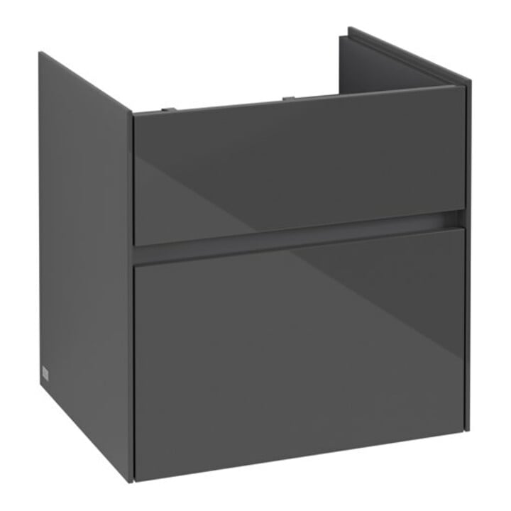 V&B Waschtischunterschrank Collaro 55,4x54,6x44,4cm, WT mittig, glossy grey