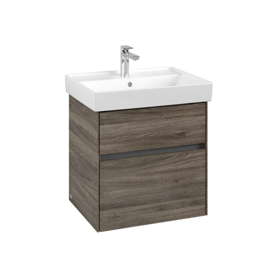 V&B Waschtischunterschrank Collaro 55,4x54,6x44,4cm, WT mittig, stone oak