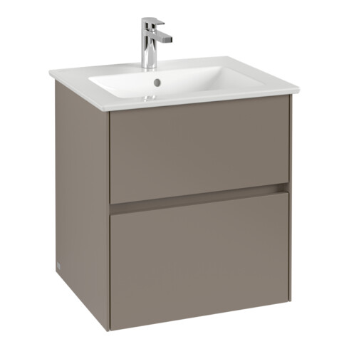 V&B Waschtischunterschrank Collaro 56,1x61x48cm, WT mi, LED 3,9W, cashm Gr