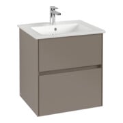 V&B Waschtischunterschrank Collaro 56,1x61x48cm, WT mi, LED 3,9W, cashm Gr