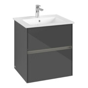 V&B Waschtischunterschrank Collaro 56,1x61x48cm, WT mi, LED 3,9W, glo Gr-3