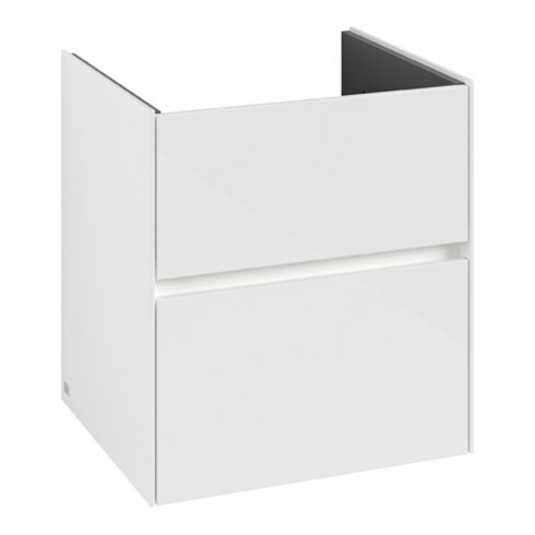 V&B Waschtischunterschrank Collaro 56,1x61x48cm, WT mi, LED 3,9W, glo wh.