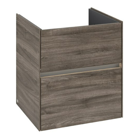 V&B Waschtischunterschrank Collaro 56,1x61x48cm, WT mi, LED 3,9W, st. Oa