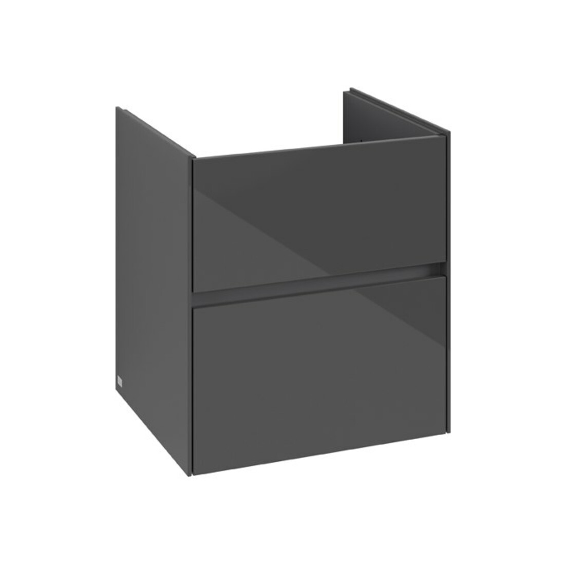 V&B Waschtischunterschrank Collaro 56,1x61x48cm, WT mittig, glossy grey
