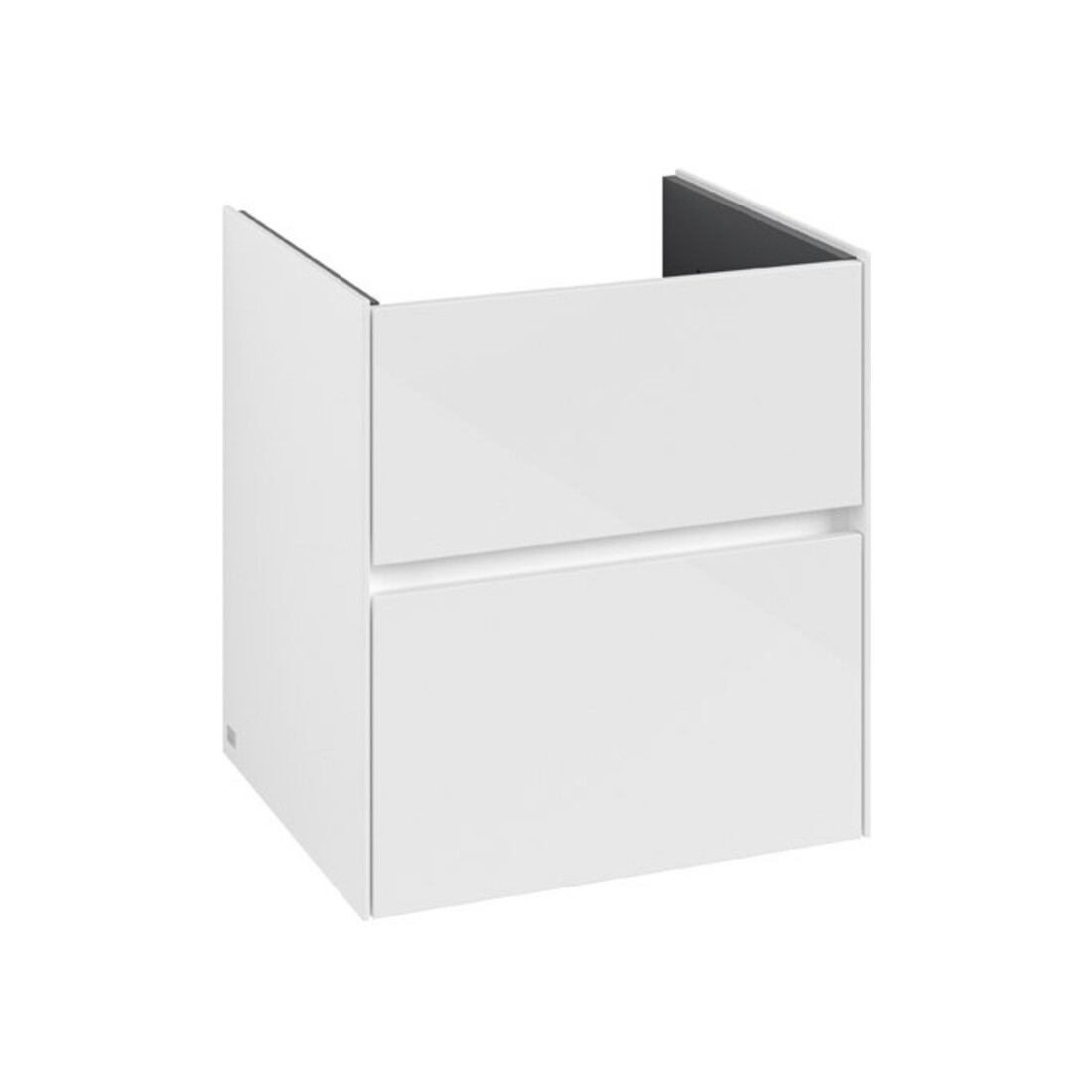 V&B Waschtischunterschrank Collaro 56,1x61x48cm, WT mittig, glossy white