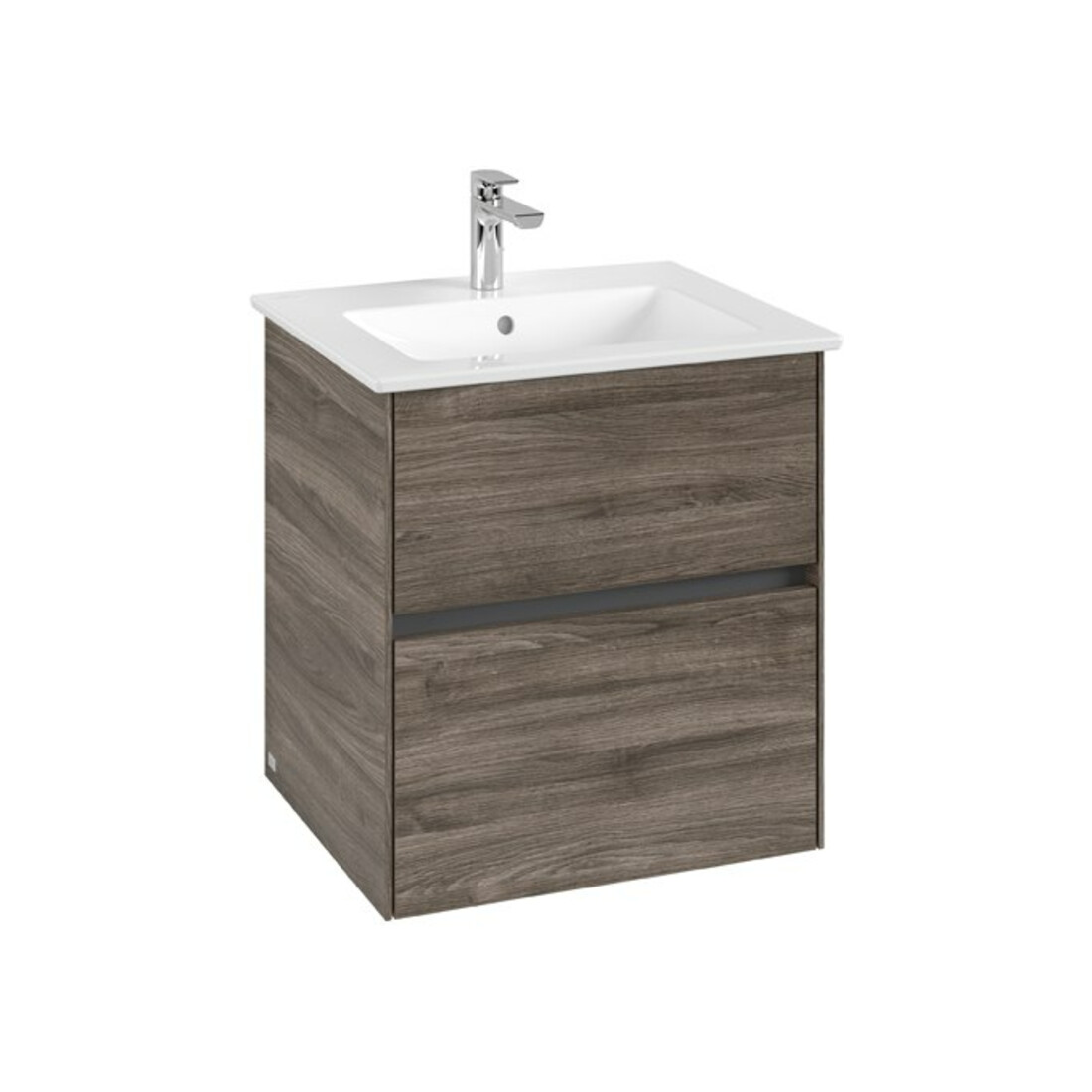 V&B Waschtischunterschrank Collaro 56,1x61x48cm, WT mittig, stone oak