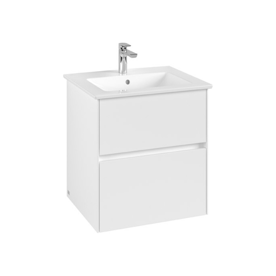 V&B Waschtischunterschrank Collaro 56,1x61x48cm, WT mittig, white matt