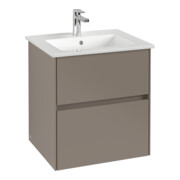 V&B Waschtischunterschrank Collaro 56,1x61x48cm, WT mittig, white oak