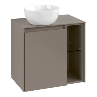 V&B Waschtischunterschrank Collaro 60x54,8x38cm, WT links, glossy white