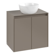 V&B Waschtischunterschrank Collaro 60x54,8x38cm, WT mi, LED 4,2 W, wine r