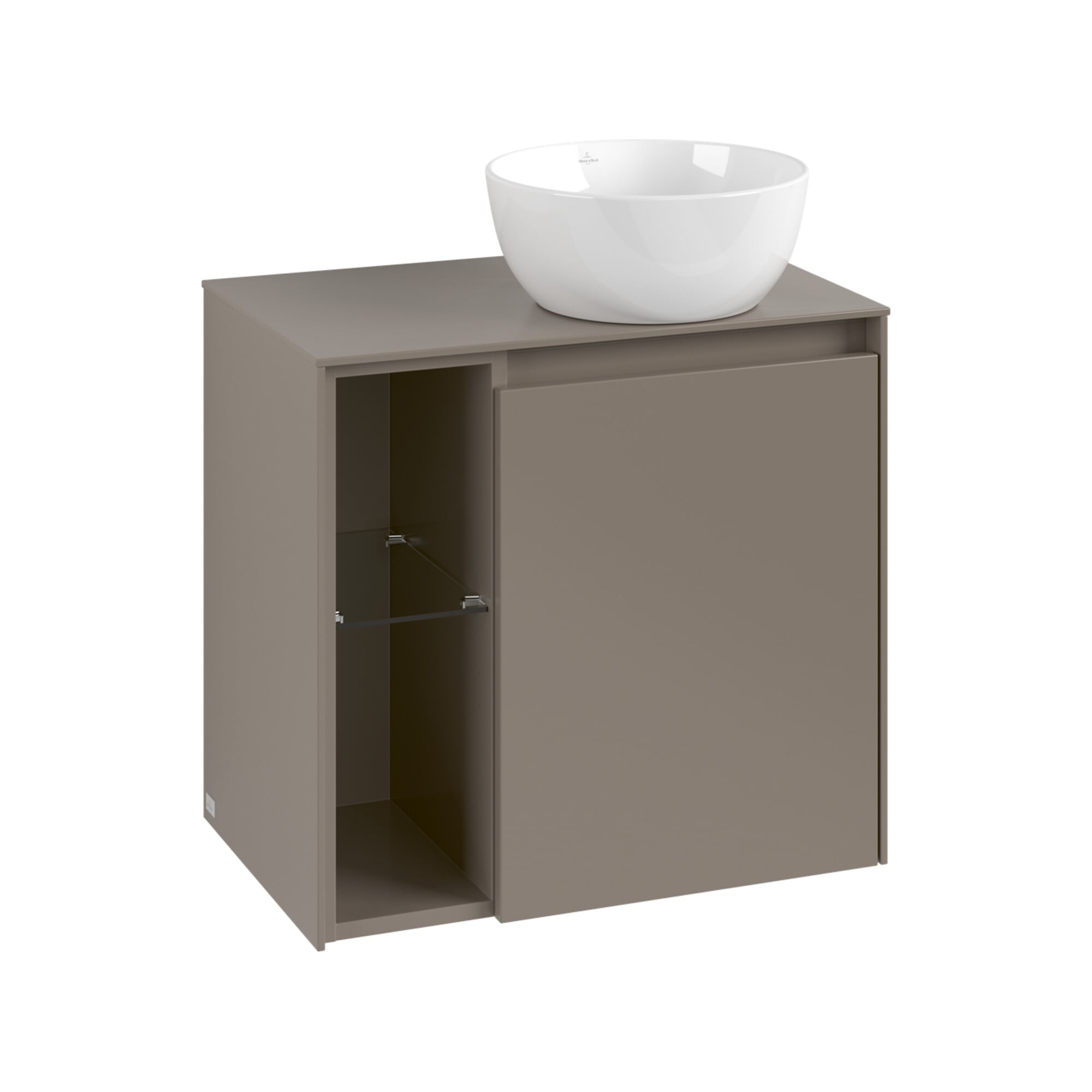 V&B Waschtischunterschrank Collaro 60x54,8x38cm, WT rechts, volcano black ; Villeroy & Boch