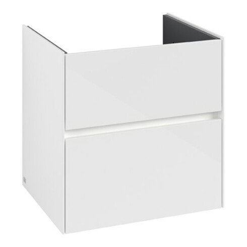 V&B Waschtischunterschrank Collaro 61,1x61x48cm, WT mi, LED 4,2W, glo wh.