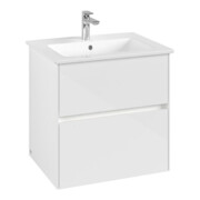 V&B Waschtischunterschrank Collaro 61,1x61x48cm, WT mi, LED 4,2W, glo wh.-4
