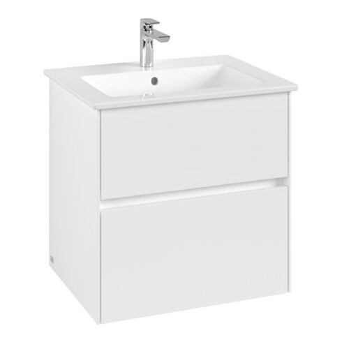 V&B Waschtischunterschrank Collaro 61,1x61x48cm, WT mi, LED 4,2W, wh. ma