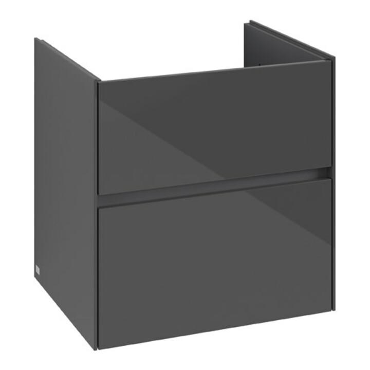 V&B Waschtischunterschrank Collaro 61,1x61x48cm, WT mittig, glossy grey