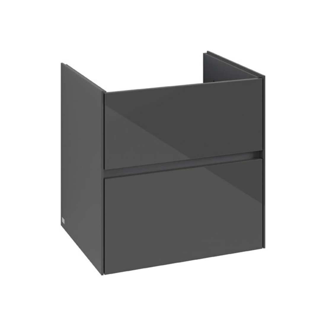 V&B Waschtischunterschrank Collaro 61,1x61x48cm, WT mittig, glossy grey
