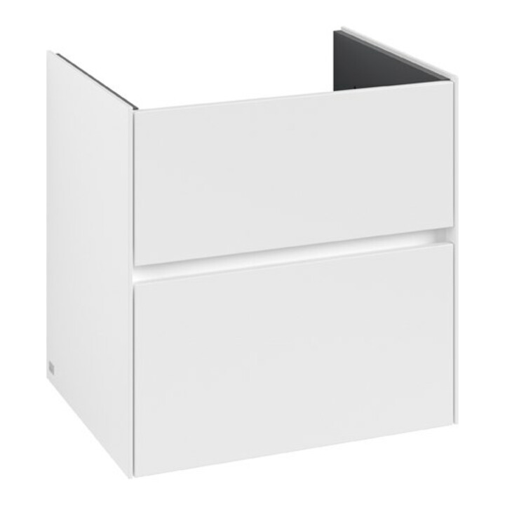V&B Waschtischunterschrank Collaro 61,1x61x48cm, WT mittig, white matt