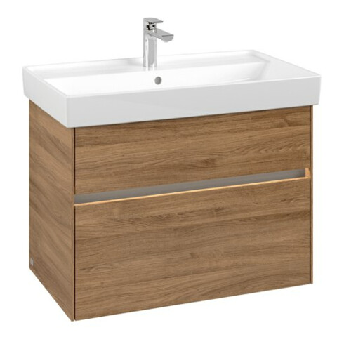 V&B Waschtischunterschrank Collaro 75,4x54,6x44,4cm, WT mi, LED, Kan Oa