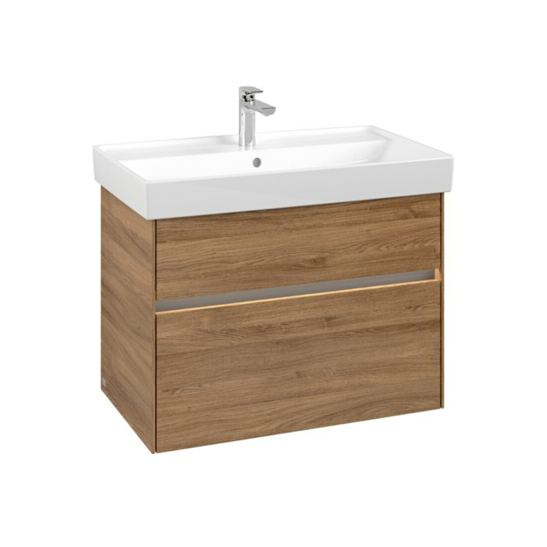 V&B Waschtischunterschrank Collaro 75,4x54,6x44,4cm, WT mi, LED, Kan Oa