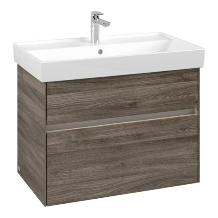 V&B Waschtischunterschrank Collaro 75,4x54,6x44,4cm, WT mi, LED, st. Oa