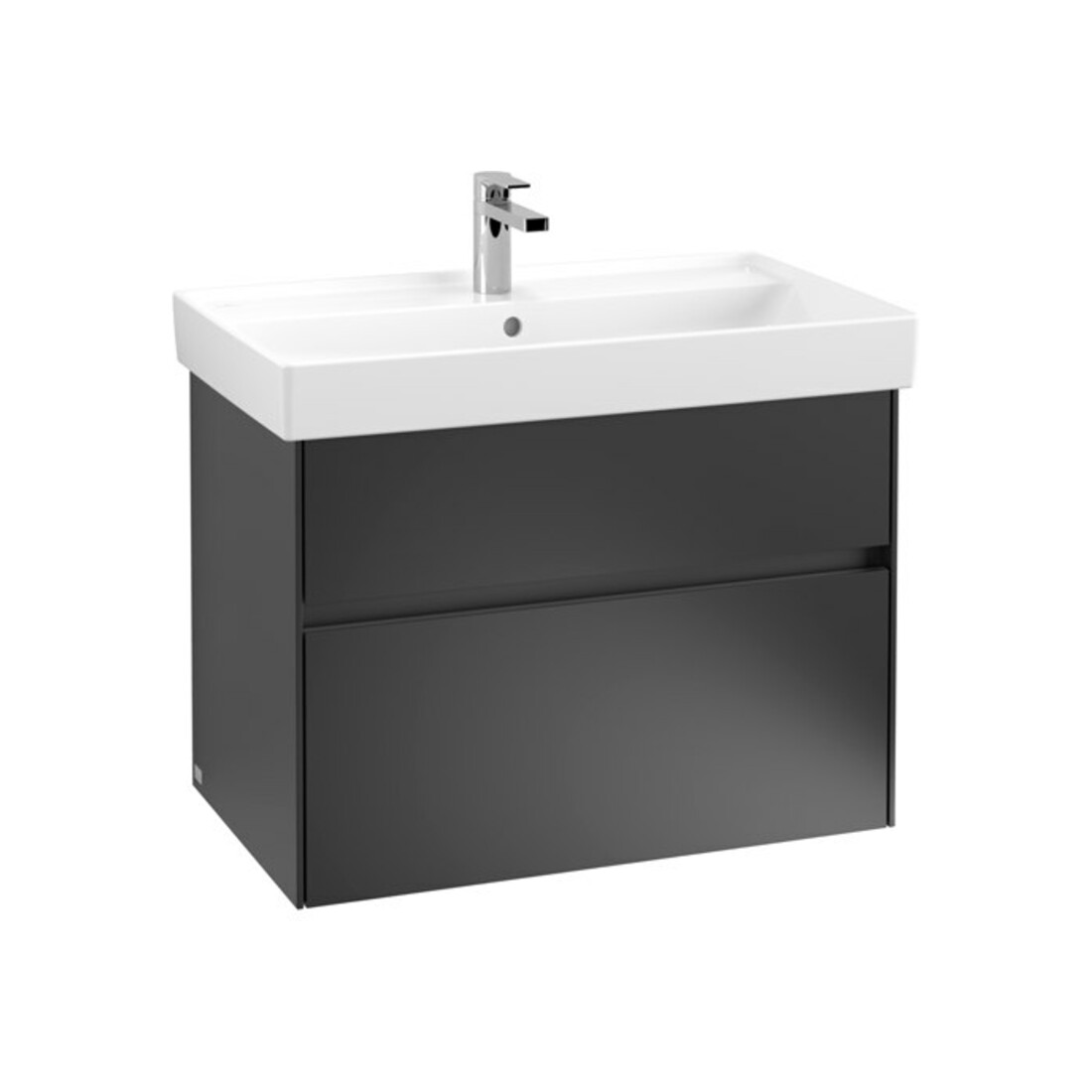 V&B Waschtischunterschrank Collaro 75,4x54,6x44,4cm, WT mit, bla ma laquer