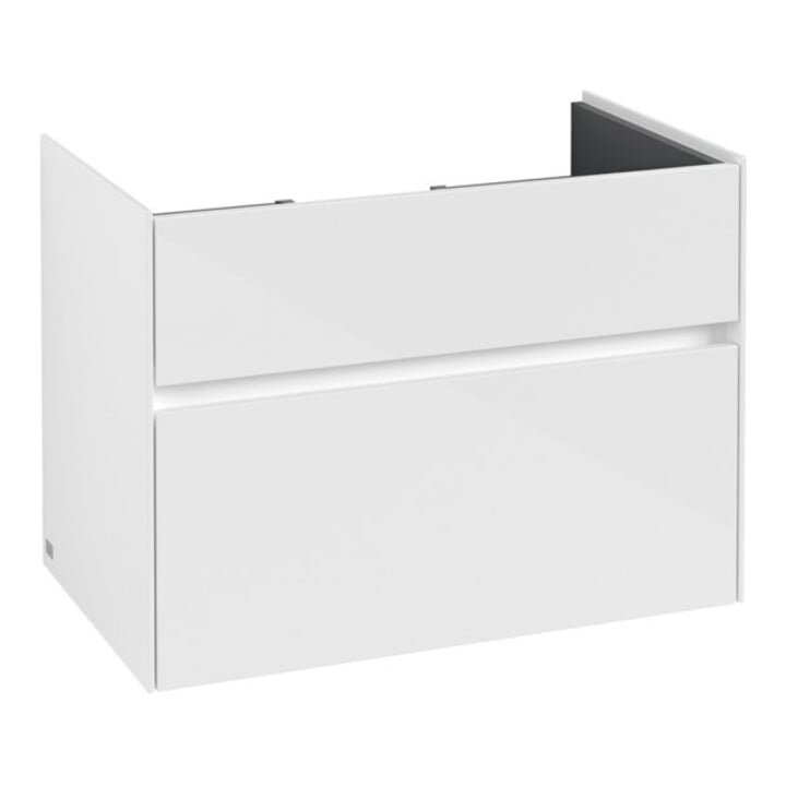 V&B Waschtischunterschrank Collaro 75,4x54,6x44,4cm, WT mit, glossy white