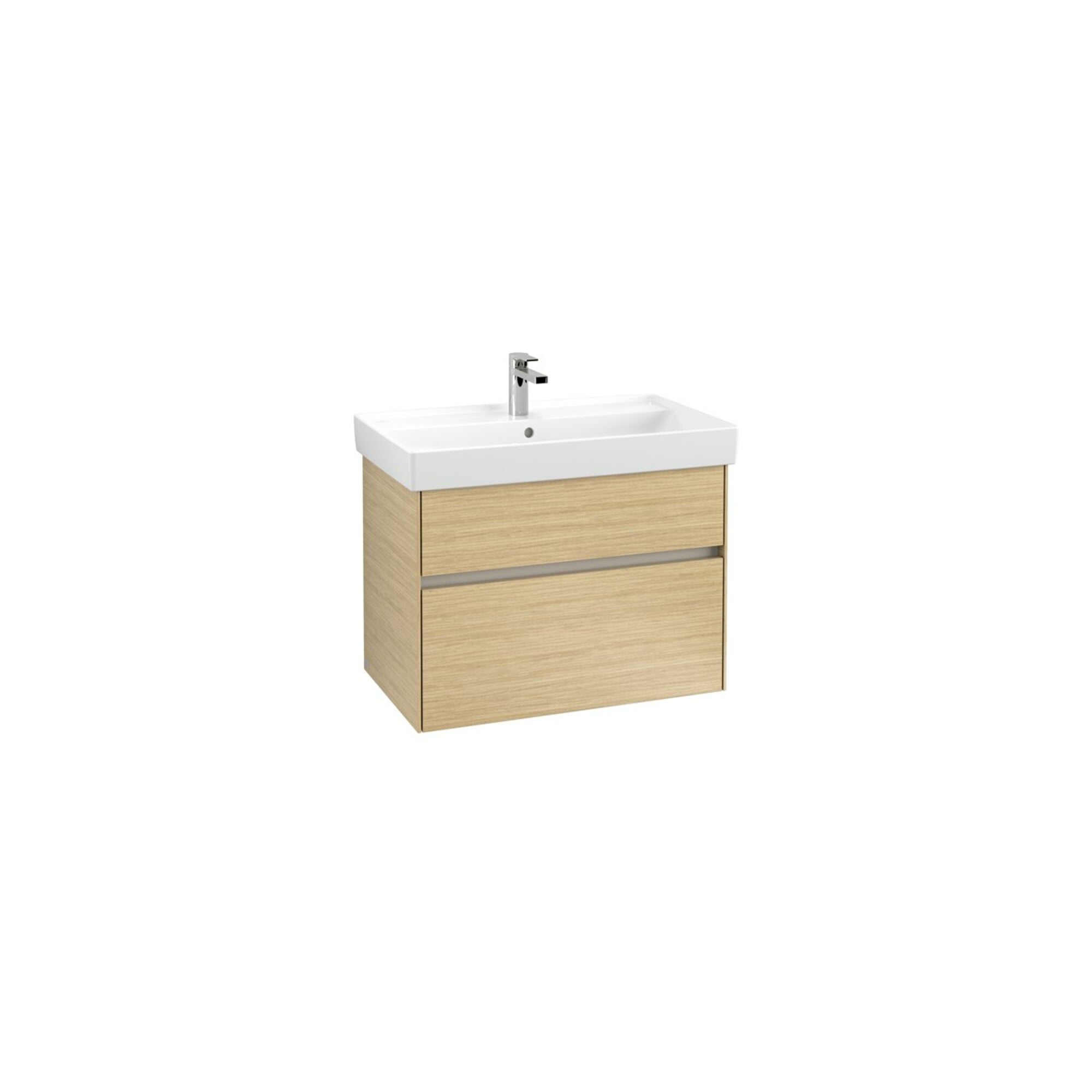 V&B Waschtischunterschrank Collaro 75,4x54,6x44,4cm, WT mittig, nordic oak ; Villeroy & Boch