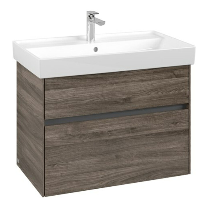 V&B Waschtischunterschrank Collaro 75,4x54,6x44,4cm, WT mittig, stone oak