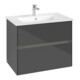 V&B Waschtischunterschrank Collaro 76,1x61x48cm, WT mi, LED 5,5W, glo Gr-1