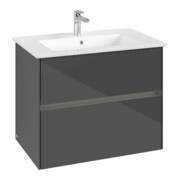 V&B Waschtischunterschrank Collaro 76,1x61x48cm, WT mi, LED 5,5W, glo Gr