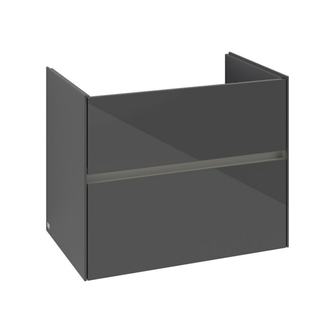 V&B Waschtischunterschrank Collaro 76,1x61x48cm, WT mi, LED 5,5W, glo Gr